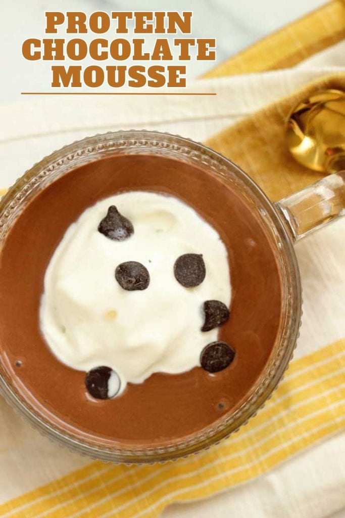 Protein Chocolate Mousse - A decadent and delicious high protein chocolate dessert recipe.  