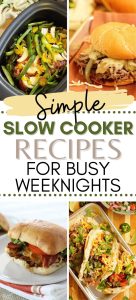 Weeknight Slow Cooker Recipes - Here are my favorite busy night slow cooker dinner recipes to help you on those crazy weeknights!