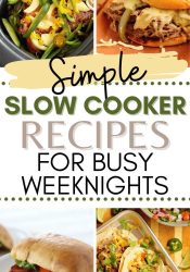 Weeknight Slow Cooker Recipes - Here are my favorite busy night slow cooker dinner recipes to help you on those crazy weeknights!