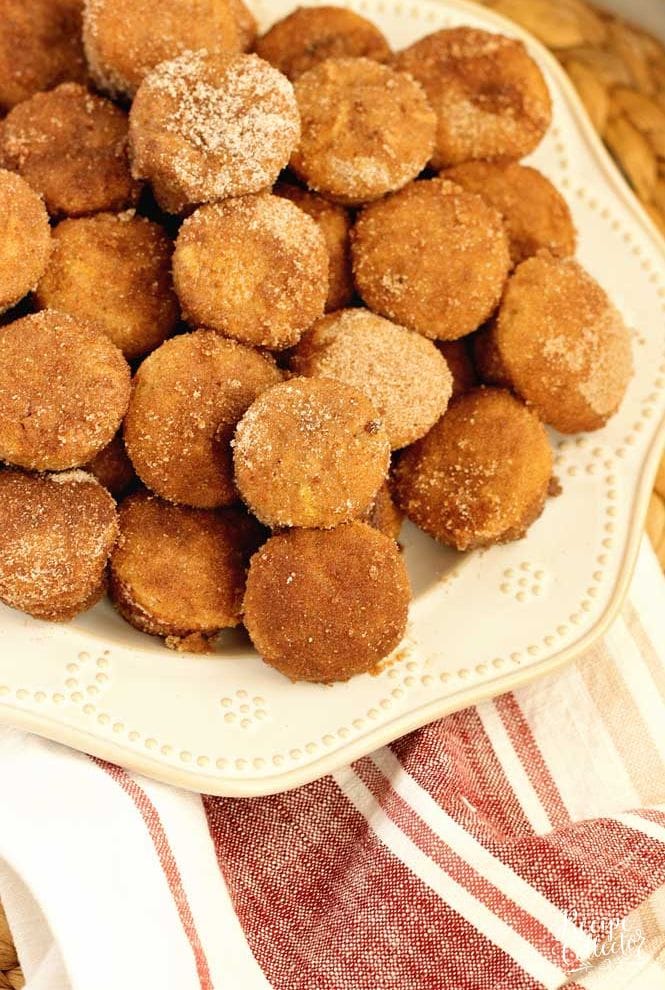 Cinnamon Sugar Apple Muffins - These mini muffins make the perfect little fall muffin and pack a great apple flavor with a cinnamon sugar punch!