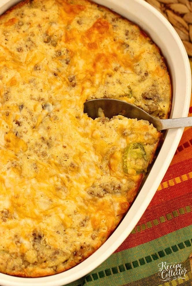 Jalapeno Sausage Cornbread - An oldie but a goodie recipe that just screams comfort food! It's perfect as a side for soup during all those cold months!