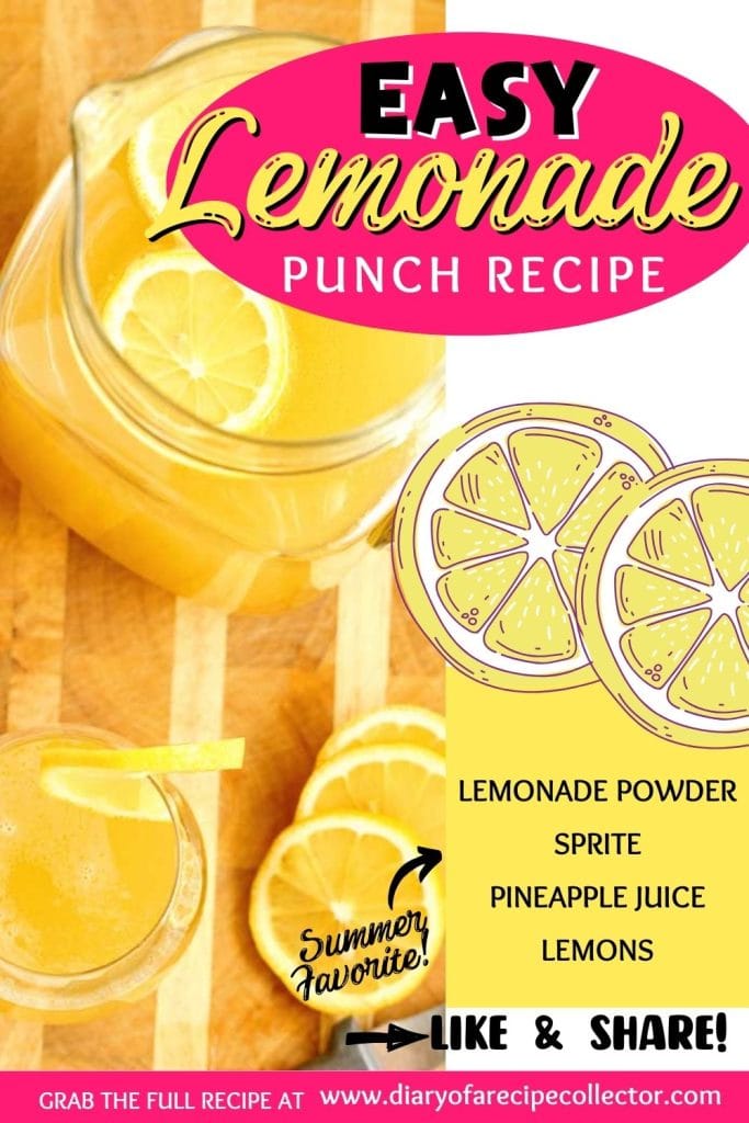 Lemonade Punch - This big batch recipe is perfect for all your gatherings, showers, and parties!