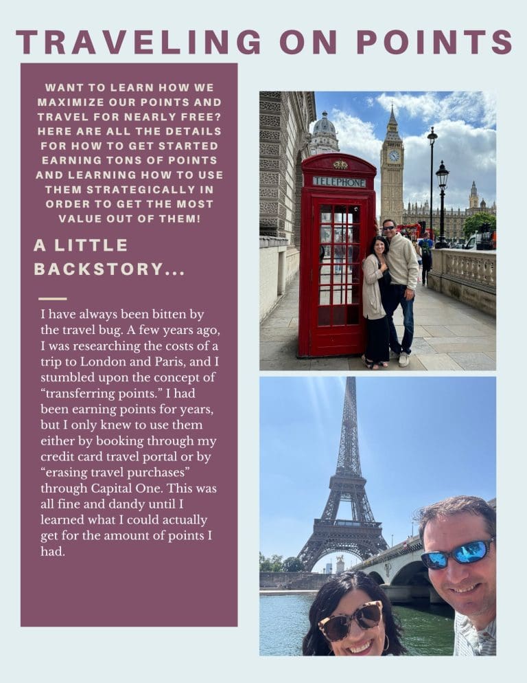 Want to learn how we maximize our points and travel for nearly free? Here are all the details for how to get started earning tons of points and learning how to use them strategically in order to get the most value out of them!