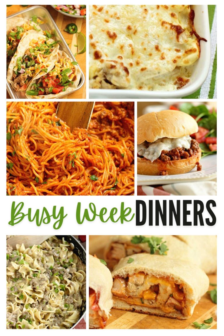 These Busy Week Dinners help you get Food on the table even when you are short on time!