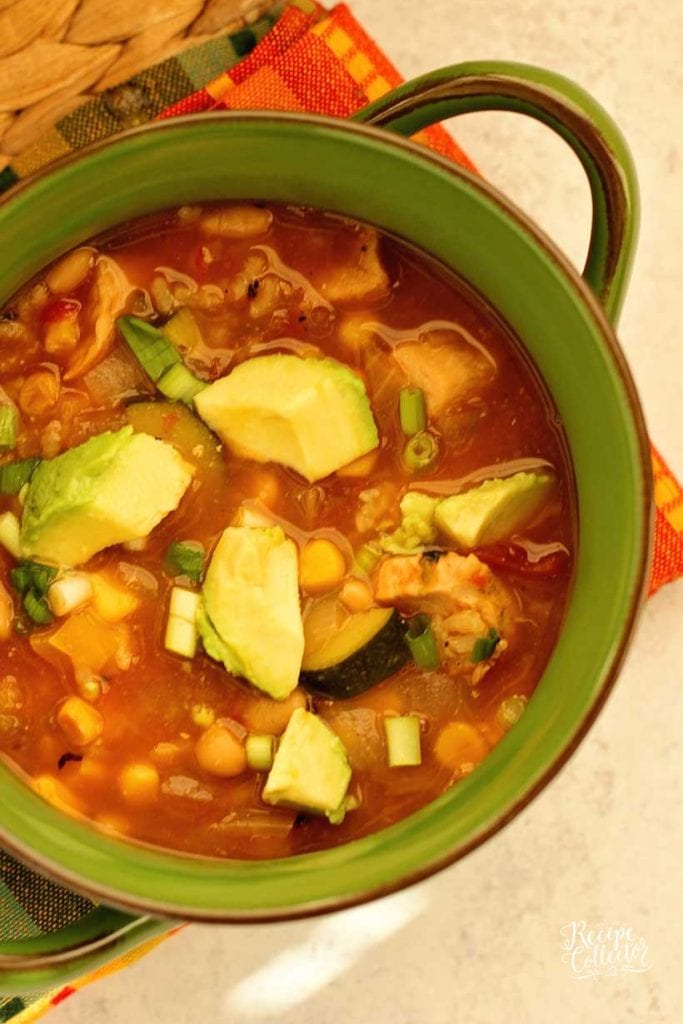 This Cajun Chicken and Rice Soup is packed with chicken, fire-roasted tomatoes, corn, zucchini, beans, and rice, full of  Cajun flavor, and a  Creole kick.
